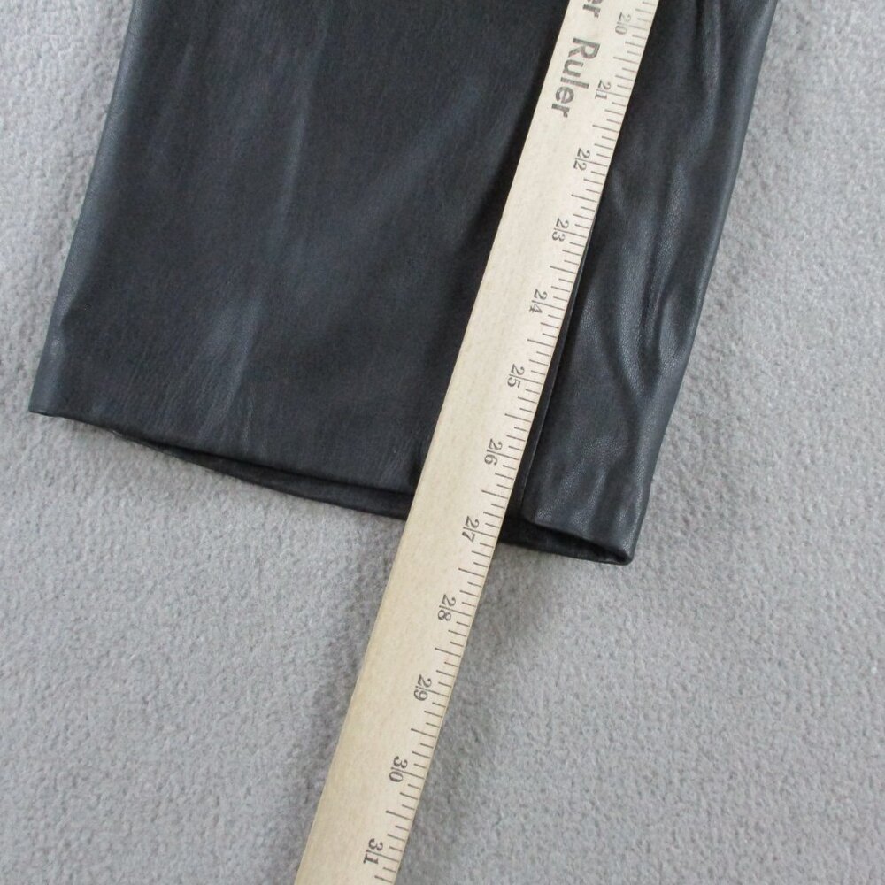 EUC Levis Math Club Slacks Pants Womens 30 Black Faux Leather Premium Academic - Picture 8 of 15